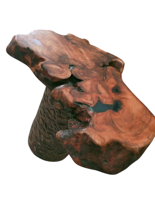 Natural Acacia Wood Coffee Table – Handcrafted Unique Piece – Perfect for Cozy Corners