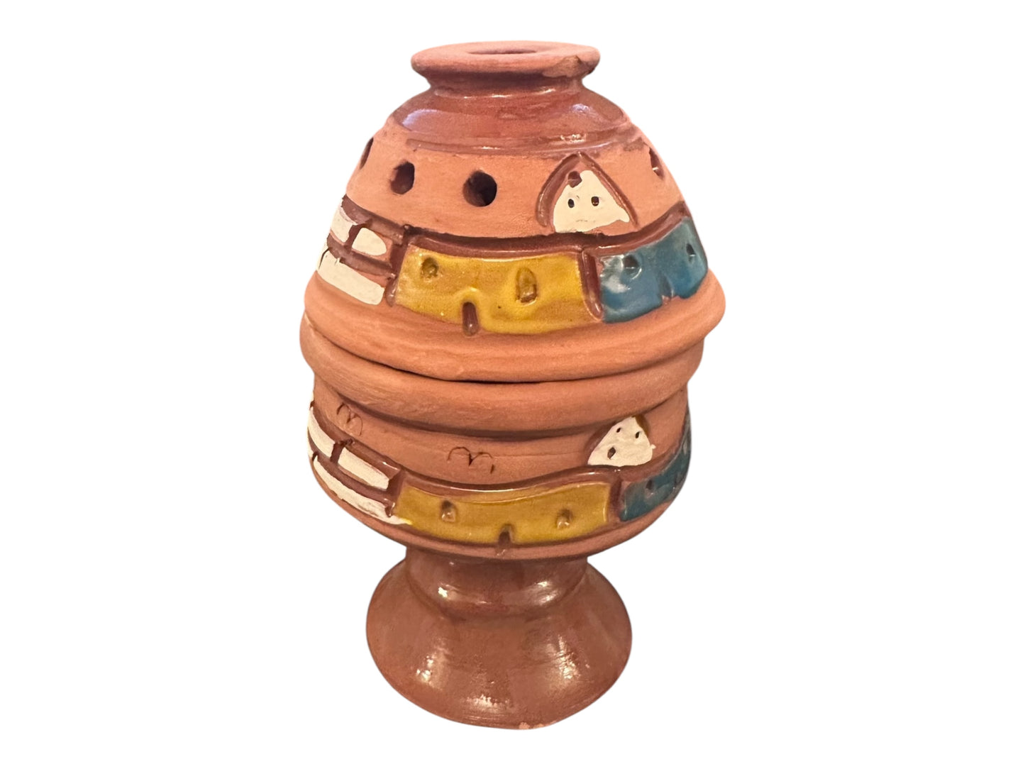 Turkish Clay Coffee Set – Includes Coffee Pot, 2 Cups, Incense Burner & Gift Samples
