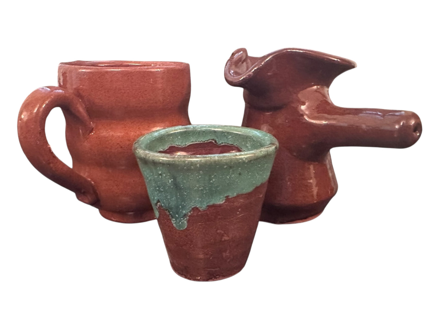 Turkish Clay Coffee Set – Includes Coffee Pot, 2 Cups, Incense Burner & Gift Samples