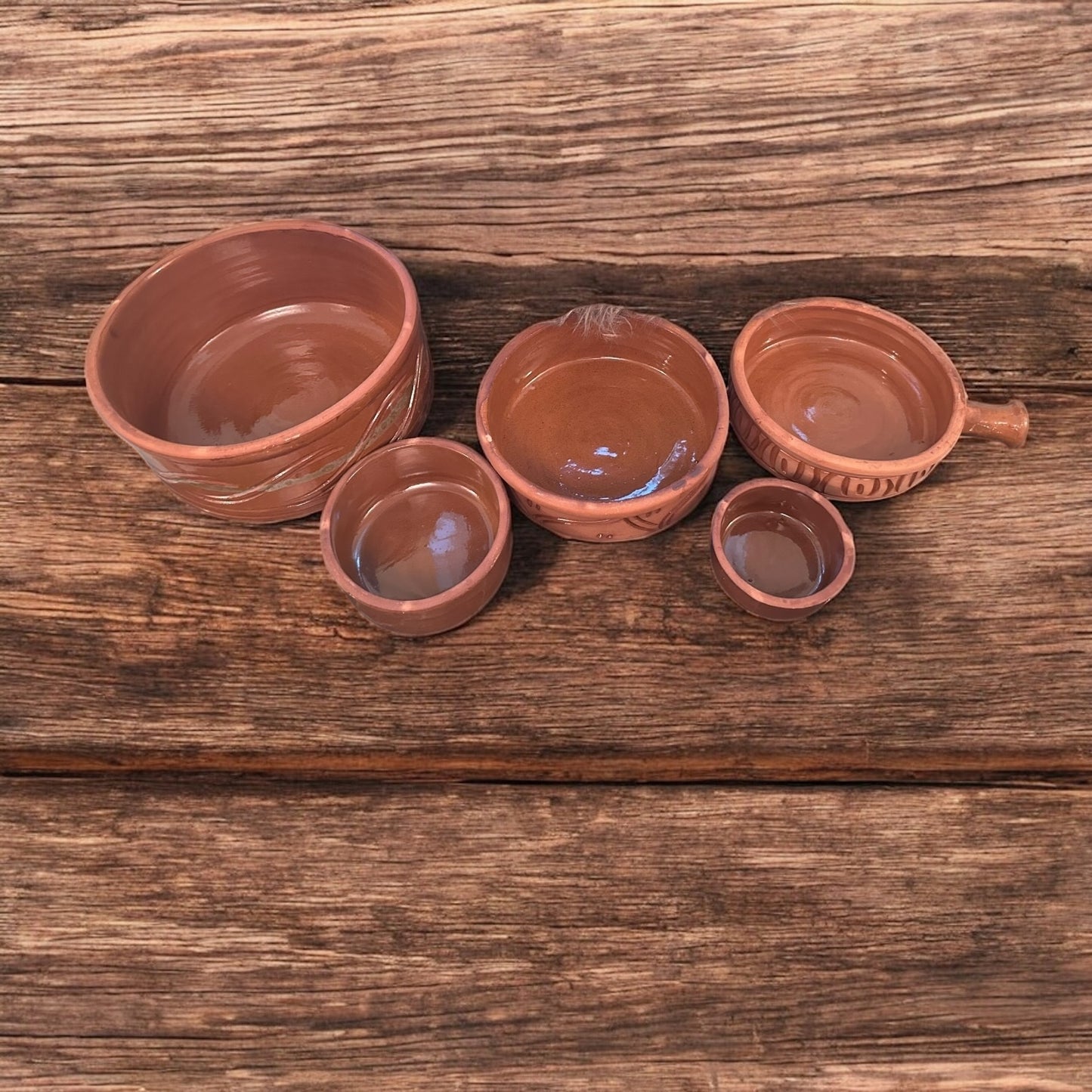 Handcrafted Clay Tagine Set – 5-Piece Traditional Cookware (with Pan)