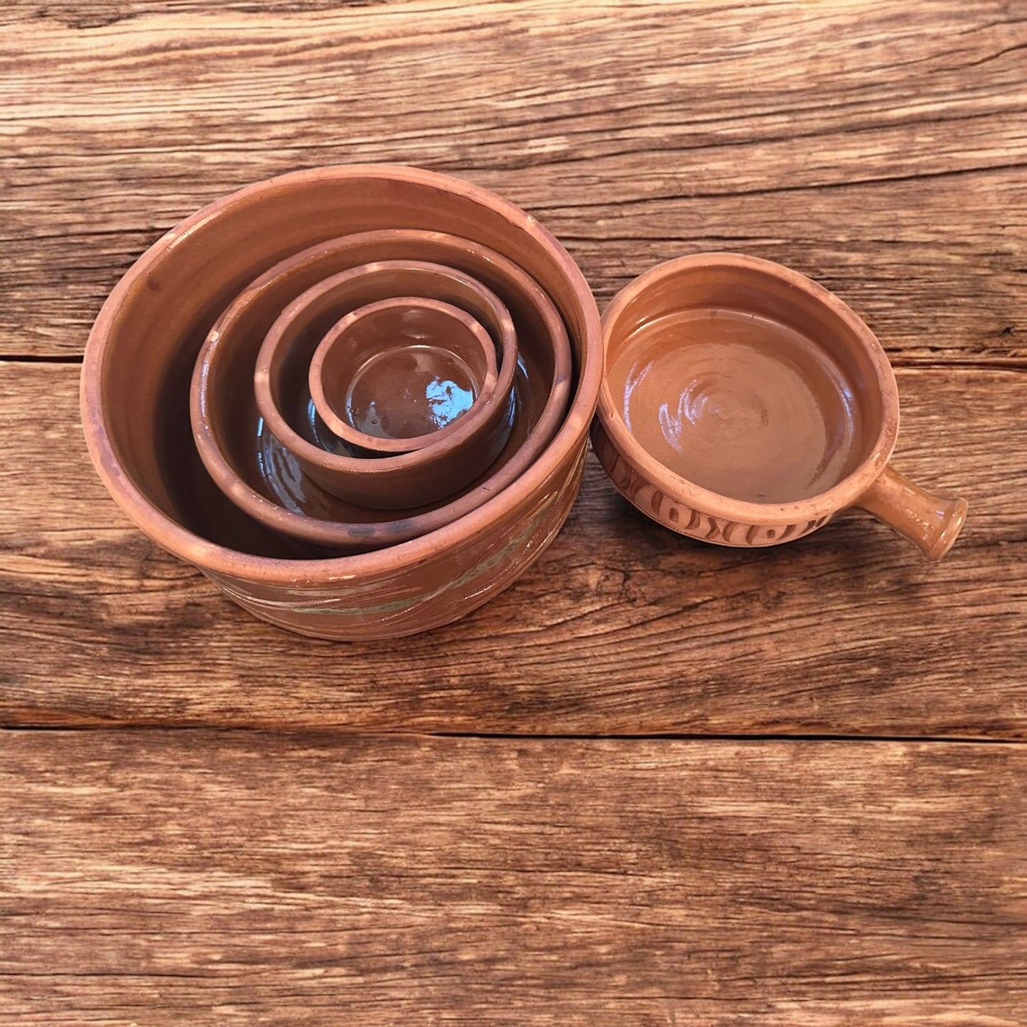 Handcrafted Clay Tagine Set – 5-Piece Traditional Cookware (with Pan)
