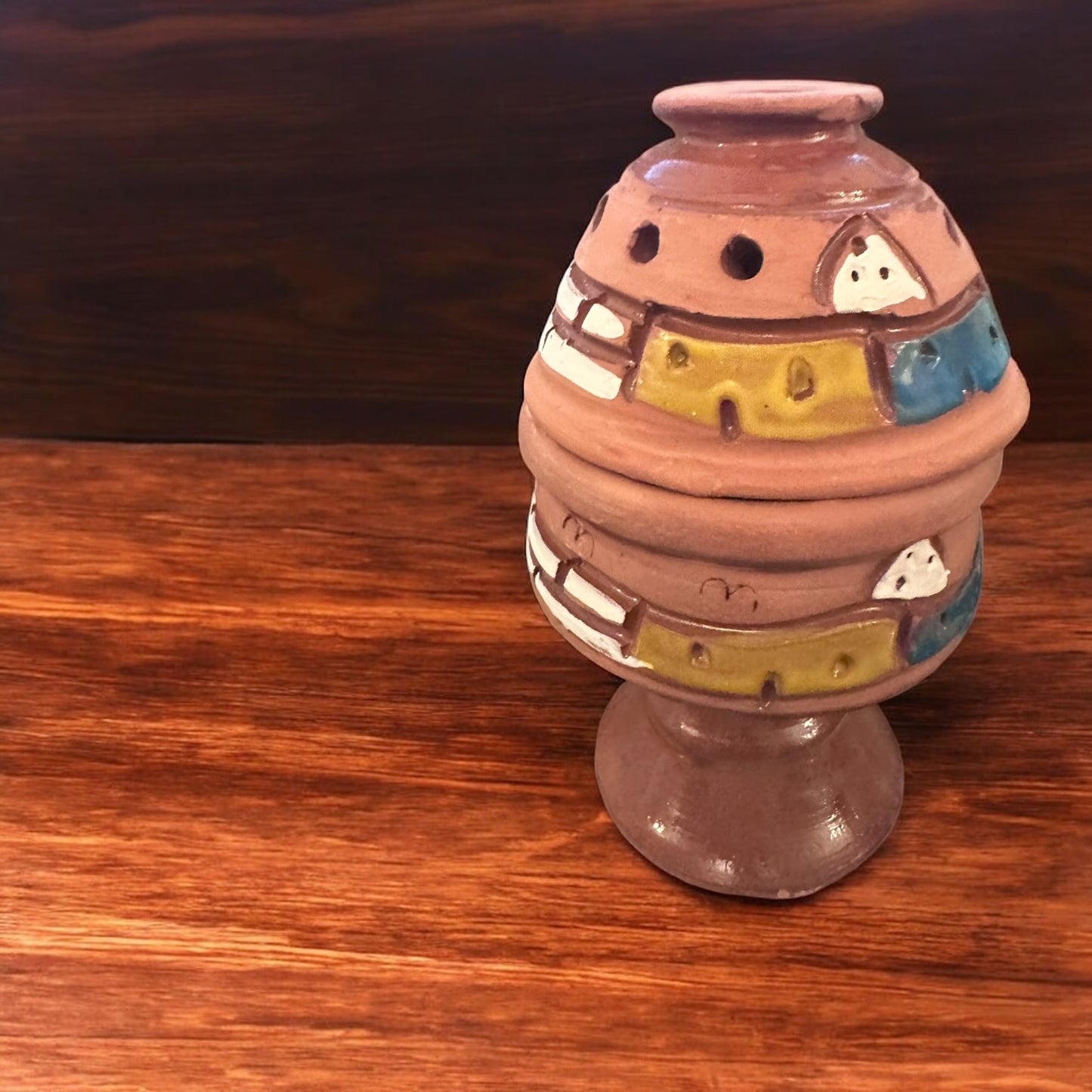 Turkish Clay Coffee Set – Includes Coffee Pot, 2 Cups, Incense Burner & Gift Samples