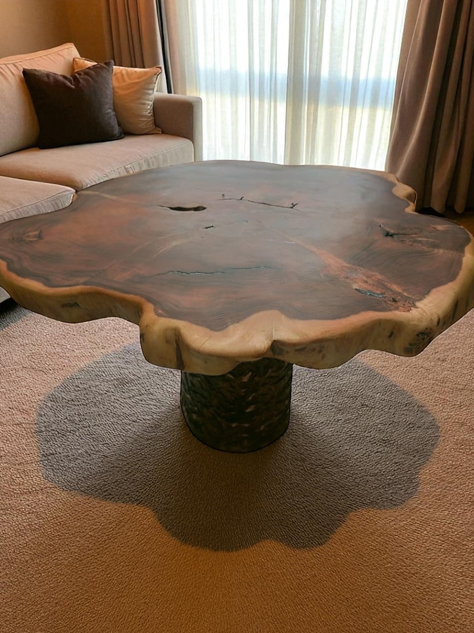 Tavolo grande in legno di acacia – 80 cm | Eleganza naturale con anima