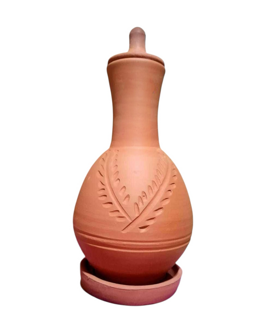 Nile Carve — Hand-Etched Clay Water Jug