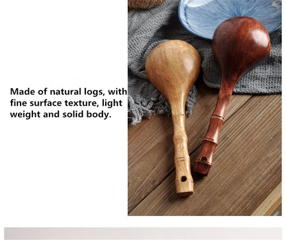 Grandi cucchiai da zuppa in legno, cucchiaio da cucina con manico in bambù, stile giapponese, cucchiaio resistente, mestolo per l'acqua del bagno, stoviglie, utensili da cucina