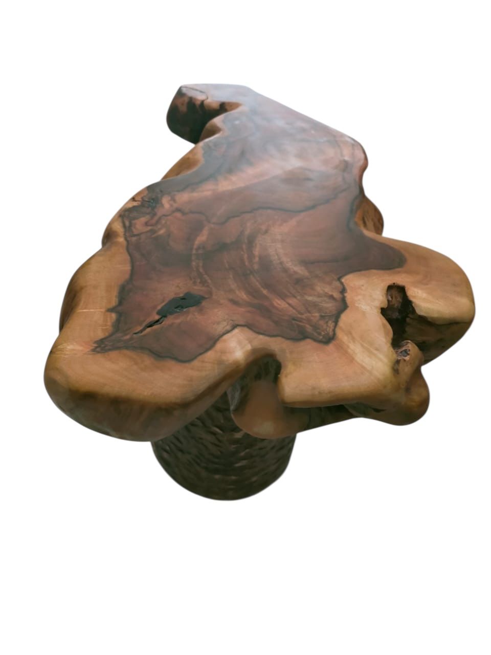 Tavolino laterale in legno di acacia – 40 cm | Fascino naturale, rifinito a mano