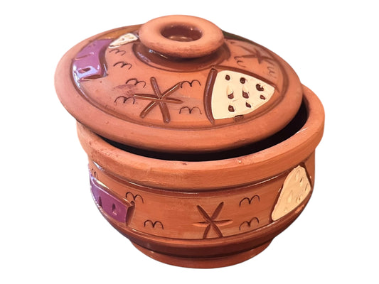 Handmade Small Egyptian Clay Pot – Traditional Slow Cooking Tagine
