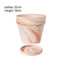 Fioriera creativa di grande calibro con vassoio, vaso per fiori in argilla grezza, stile retrò, per soggiorno, giardino, cortile, 1 pezzo