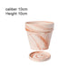 Fioriera creativa di grande calibro con vassoio, vaso per fiori in argilla grezza, stile retrò, per soggiorno, giardino, cortile, 1 pezzo