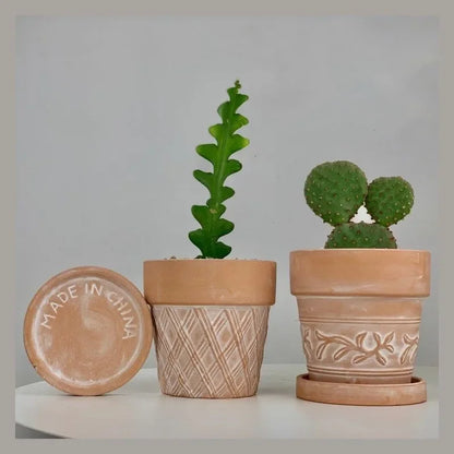 Vaso per fiori in ceramica rossa, vaso per piante in terracotta, fioriere in argilla per cactus e piante grasse, vasi da giardino, forniture per il giardino