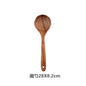 Cucchiaio da cucina in teak naturale, paletta da cucina, spatola in legno, set di utensili antiaderenti per cucinare con ganci per appendere, set di utensili da cucina