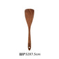 Cucchiaio da cucina in teak naturale, paletta da cucina, spatola in legno, set di utensili antiaderenti per cucinare con ganci per appendere, set di utensili da cucina