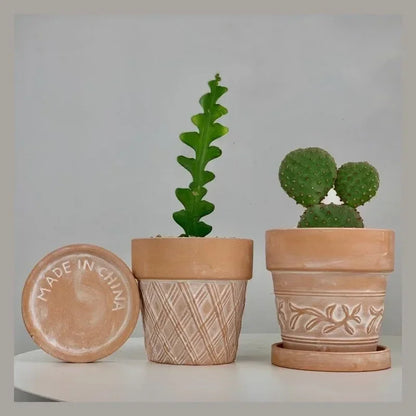 Vaso per fiori in ceramica rossa, vaso per piante in terracotta, fioriere in argilla per cactus e piante grasse, vasi da giardino, forniture per il giardino