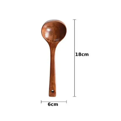 Wooden Serving Spoon Ladle Large Natural Wood Soup Ladle Cooking Utensil Handmade Tableware for Kitchen Restaurant Porridge